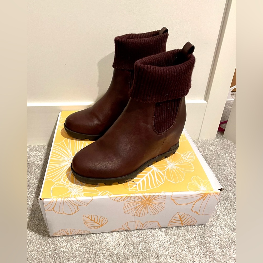 Yellow Box Cyndie Ankle Boots - Merlot - Size 7